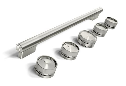 KitchenAid - Handle and Knob Hardware Accessory Kit for 30" Commercial-Style Induction Range - Monochromatic Stainless Steel
