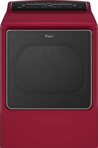 Whirlpool - Cabrio 8.8 Cu. Ft. 23-Cycle High-Efficiency Electric Dryer with Steam - Cranberry Red-Front_Standard 