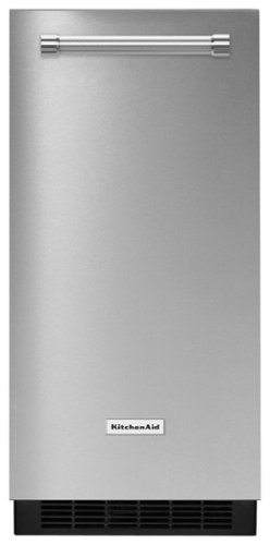  KitchenAid - 15&quot; 50-Lb. Convertible Icemaker - Stainless steel