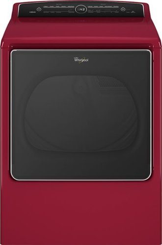  Whirlpool - Cabrio 8.8 Cu. Ft. 23-Cycle High-Efficiency Gas Dryer with Steam - Cranberry Red