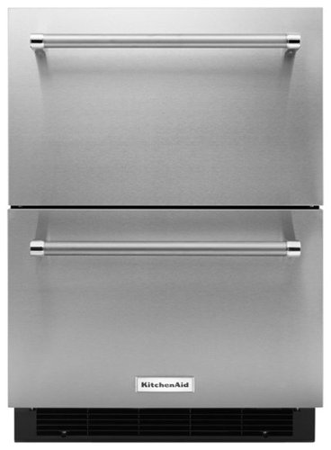 KitchenAid - 4.7 Cu. Ft. Compact Double-Drawer Refrigerator - Stainless steel