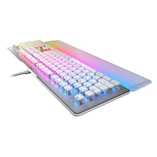 ROCCAT Vulcan II Max Full-size Wired Keyboard with Optical Titan Switch, RGB Lighting, Aluminum Top Plate and Palm Rest - White WORLDWIDE DELIVERY