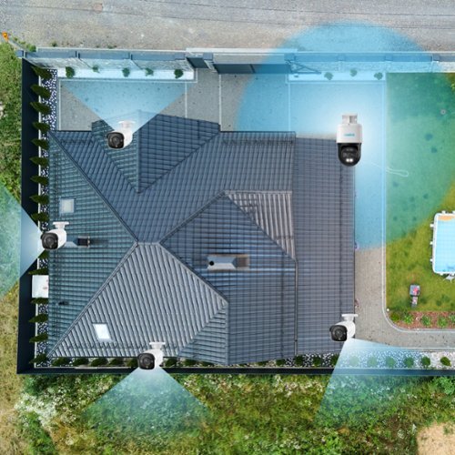 Reolink 8 - Channel, 4 - Bullet 1 - Pan Tilt Auto Track Camera Indoor/Outdoor 4K+ 12MP PoE 2TB NVR Security Surveillance System - White BUY ONLINE