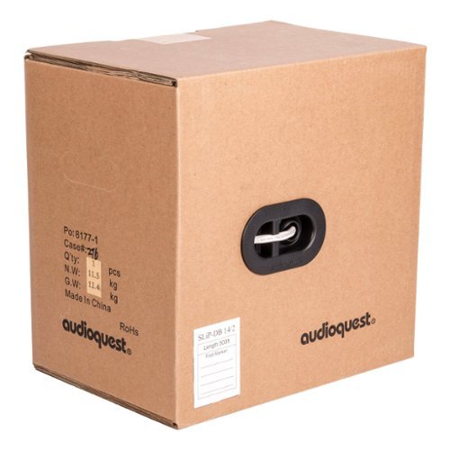 AudioQuest SLiP/DB-14/2 - 100' CL3/FT4 In-Wall & Direct Burial Rated Bulk Speaker Cable - White with Silver Stripes WORLDWIDE DELIVERY