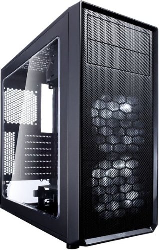 Fractal Design - Focus G ATX, microATX, Mini-ITX Black Chassis with Acrylic Window Mid Tower PC Case - Black