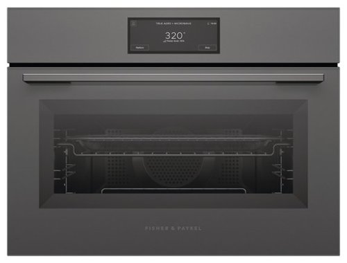 Fisher & Paykel - 24" 1.7 Cu Ft Built-in Convection Speed Oven, 6.8" Touchscreen - Compact - Minimal Grey - Gray