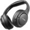 TOZO - HT2 Wire/Wireless Hybrid ANC ENC Over Ear Bluetooth Headphone, 60H, Hi-Res, APP 32EQ, Foldable Comfort Earcup, AUX 3.5mm - Black-Front_Standard