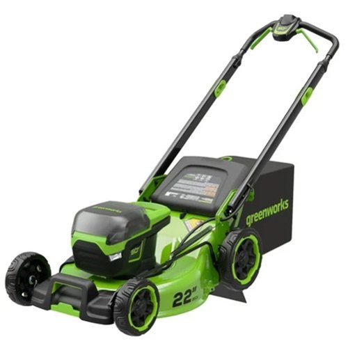 Refurbished Excellent - Restored Greenworks 60V 22" Brushless Battery 4-in-1 System Push Lawn Mower, Tool Only - Green-Front_Standard 