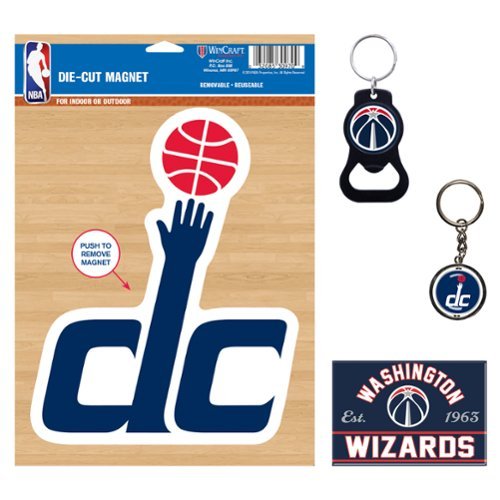 WinCraft - Washington Wizards 4-Pack Key Rings and Magnets Set - Multicolor-Front_Standard 