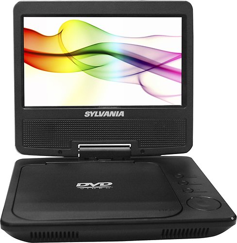  Sylvania - 7&quot; Portable DVD Player with 180° Swivel Display - Black