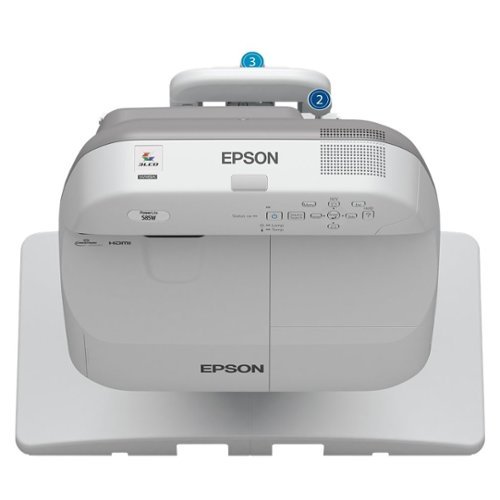 Epson - PowerLite WXGA 3LCD Projector - Gray/White-Front_Standard 