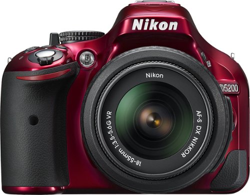  Nikon - D5200 DSLR Camera with 18-55mm VR Lens - Red