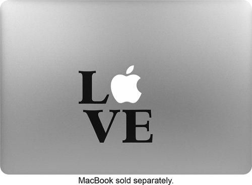  MacDecals - Love Decal for Apple® MacBook® - Black