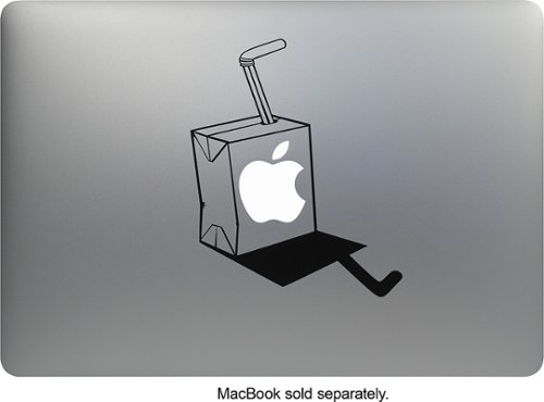  MacDecals - Juice Box Decal for Apple® MacBook® - Black