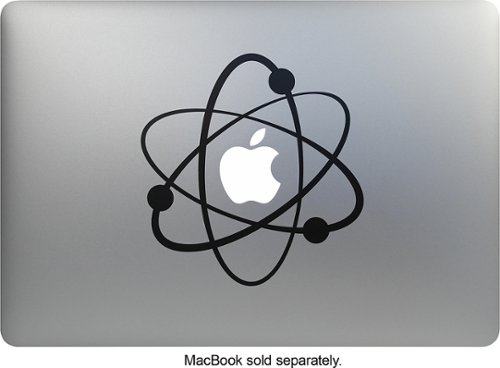  MacDecals - Atom Decal for Apple® MacBook® - Black