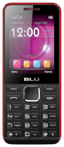  BLU - Tank II Cell Phone (Unlocked) - Black/Red