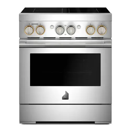 Front. JennAir - RISE 4.1 Cu. Ft. Freestanding Electric Induction Range - Stainless Steel.