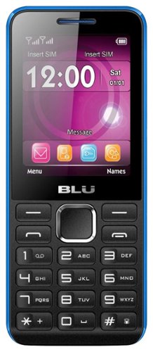  BLU - Tank II Cell Phone (Unlocked) - Black/Blue