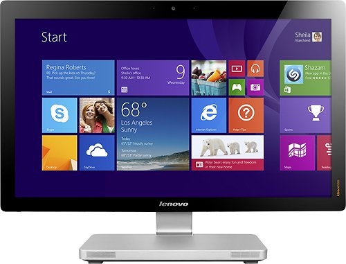 Lenovo - 27&quot; Touch-Screen All-In-One - Intel Core i7 - 8GB Memory - 1TB Hard Drive - Black