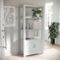 Martha Stewart - Hutton Gray 4 Tier Shaker Style Bookcase with Cabinet - Gray Frame/Brushed Nickel Hardware-Front_Standard 