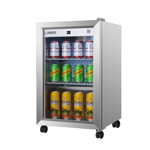 Equator - 2.3 cu. ft. Outdoor/Indoor 85 Cans | Beverage Refrigerator IPX4 Waterproof SS Builtin/FS Quiet 42dB 110V - Stainless Steel-Front_Standard 