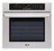 LG - 30" Built-In Single Electric Convection Wall Oven - Stainless Steel-Front_Standard