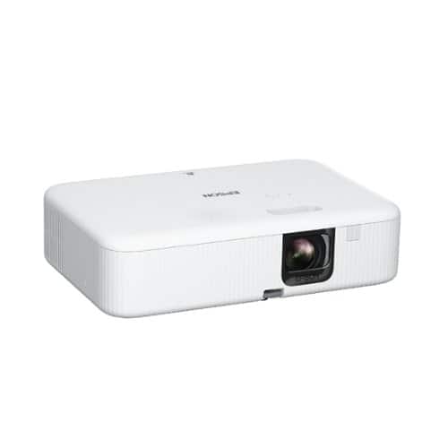 Epson - EpiqVision Flex CO-FH02 Full HD 1080p Smart Streaming Portable Projector, 3-Chip 3LCD, Android TV, Bluetooth - White-Front_Standard