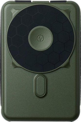 The Ridge Wallet - MAGSAFE POWER BANK 10,000mAh 20w 5-in-1 with integrated lightning and USB-C cables, Apple Watch charging, and Kickstand - Green