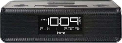  iHome - Bluetooth Stereo Dual Alarm Clock Radio - Black