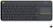 Logitech - K400 Plus TKL Wireless Membrane Keyboard for PC/TV/Laptop/Tablet with Built-in Touchpad - Black-Front_Standard 