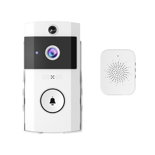 Cluzine - Smart Video Doorbell with Indoor Chime, No-Drill Installation, Two-Way Audio-Front_Standard 