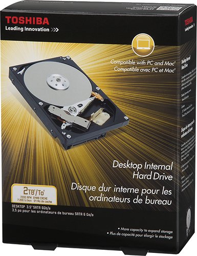  Toshiba - 2TB Internal Serial ATA III Hard Drive for Desktops