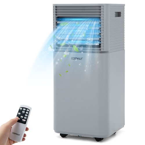 Costway 5000 BTU 8000 BTU ASHRAE Portable Air Conditioner 3-in-1 Air Cooler w/Dehumidifier & Fan Mode - Grey