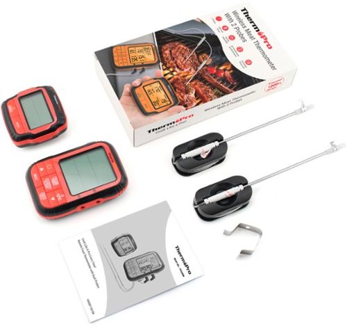 ThermoPro Dual Probe Wireless Meat Thermometer - Red WHERE TO BUY