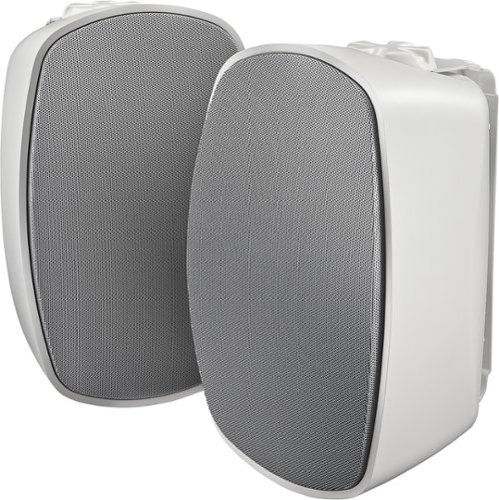  Insignia™ - 2-Way Indoor/Outdoor Speakers (Pair) - Silver
