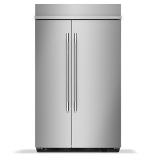KitchenAid - 30 Cu. Ft. Built-In Side-by-Side Refrigerator with Platinum Interior - Stainless Steel