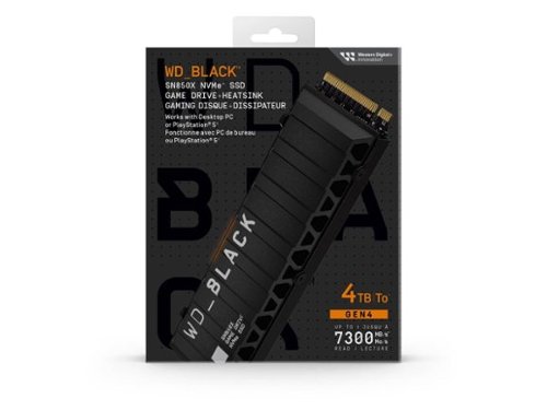 Western Digital WD_BLACK 4TB SN850X NVMe SSD 7300 MB/s, PS5, Gen4