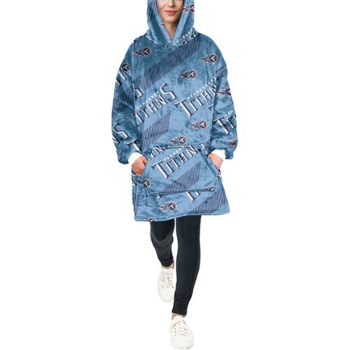 Pegasus - Tennessee Titans 60" x 80" Repeat Logo Hoodie Bloncho - Multicolor-Front_Standard 
