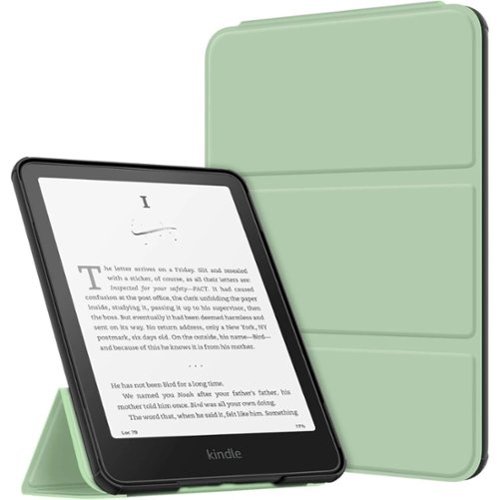 Kitcheniva - Slim Trifold Case For 7 Inch Kindle Paperwhite 12th 2024 Protective Cover - Agave Green-Front_Standard 