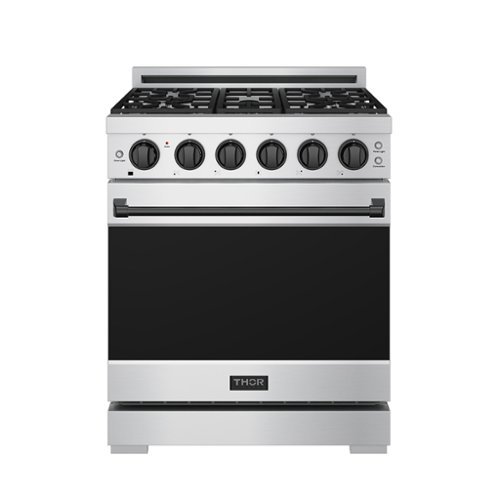 Gordon Ramsay Series by Thor Kitchen 4.55 Cu. Ft Freestanding Gas Range with Black Hardware - Stainless Steel