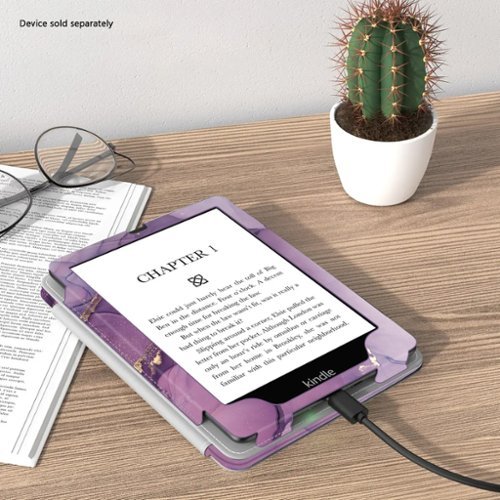 SaharaCase Indy Series Hand Strap Folio Case for Amazon Kindle Paperwhite (2024) and Colorsoft - Purple Marble SHOP ONLINE