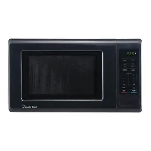 12:28  
Popcorn  
Dinner Pute  
Frozen Vegetable  
Baked Potato  
Pizza  
Beverage  
Weight Defrost  
Time Defrost  
1  
Express Cook 2  
8  
4  
5  
6  
7  
8  
9  
0  
Cook  
Timer  
Power  
Time Cook  
STOP QUICKS  
START  
Magic Chef