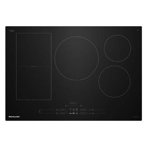 KitchenAid - 30" Electric Induction Cooktop with 5 Cooking Zones and Temp Cook Induction Technology - Black-Front_Standard 