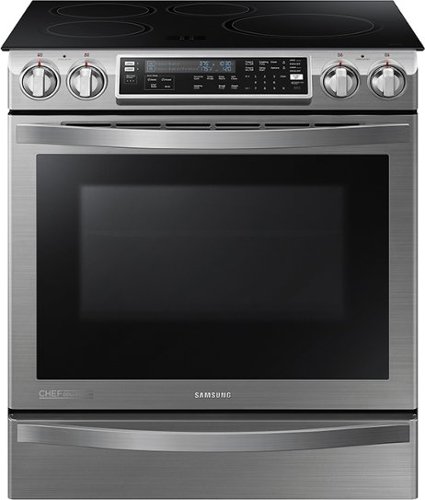  Samsung - Chef Collection Flex Duo 5.8 Cu. Ft. Self-Cleaning Slide-In Electric Convection Induction Range - Stainless steel