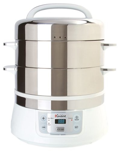 Euro Cuisine - 17-Quart Electric Food Steamer - Stainless Steel-Angle_Standard 