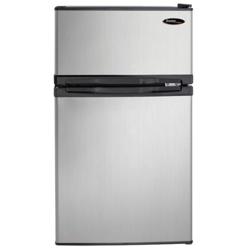 Danby - Designer 3.1 Cu. Ft. Mini Fridge - Black/Stainless Steel Look-Front_Standard 