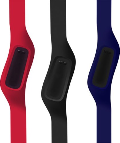  WoCase - OneBand One-Size Wristbands for Fitbit One Activity and Sleep Trackers (3-Pack) - Black/Red/Navy