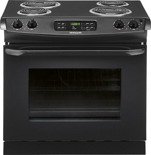 Frigidaire - 4.6 Cu. Ft. Self-Cleaning Drop-In Electric Range - Black-Front_Standard 