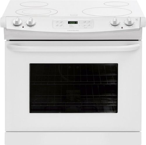 Frigidaire - 4.6 Cu. Ft. Self-Cleaning Drop-In Electric Range - White-Front_Standard 