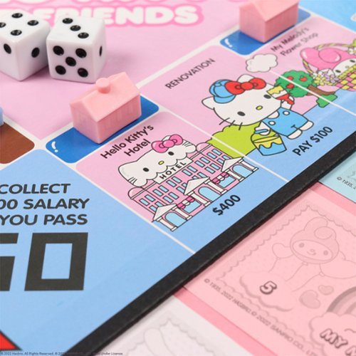 USAoploy MONOPOLY: Hello Kitty & Friends - Strategy Collectible Board Game, Ages 8+ WORLDWIDE DELIVERY